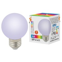  - Лампа светодиодная Volpe E27 3W матовая LED-G60-3W/RGB/E27/FR/С UL-00006960
