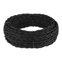  - Ретро кабель Werkel витой трехжильный 1,5 мм черный 4690389116803