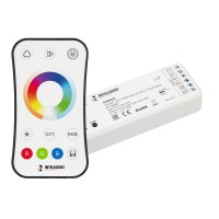  - INTELLIGENT ARLIGHT Диммер SMART-SET-PWM-105-52-MULTI-SUF White (12-24V, 5x3A, ПДУ RING 10кн, 2.4G) (IARL, IP20 Пластик, 5 лет)