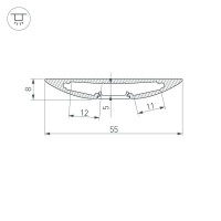  - Профиль ALM-FLAT-R-2000 ANOD (Arlight, Алюминий)