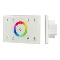  - Панель Sens SMART-P83-RGB White (230V, 4 зоны, 2.4G) (Arlight, IP20 Пластик, 5 лет)