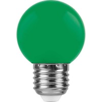  - Лампа светодиодная Feron E27 1W зеленая LB-37 25117