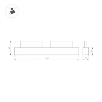  - Светильник MAG-ORIENT-LASER-L465-16W Day4000 (BK, 24 deg, 48V, DALI) (Arlight, IP20 Металл, 3 года)