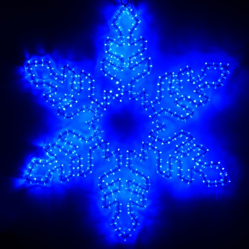 Фигура ARD-SNOWFLAKE-M1-940x940-648LED Blue (230V, 36W) (Ardecoled, IP65) Светодиодная фигура СНЕЖИНКА. Размер 940x940 мм. Цвет светодиодов СИНИЙ, постоянное свечение. 648 светодиодов. Напряжение питания 230 В, потребляемая мощность 36 Вт, степень пылевлагозащиты IP65. Фигура укомплектована проводом питания для подключения к сети 230 В (без вилки питания).