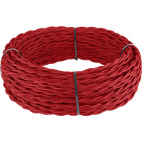  - Ретро кабель Werkel витой двухжильный 1,5 мм красный 4690389131042