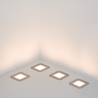  - Набор KT-S-6x0.6W LED Warm White 12V (квадрат) (Arlight, IP67 Металл, 1 год)