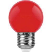  - Лампа светодиодная Feron E27 1W красная 25116