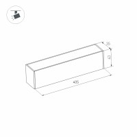  - Светильник MAG-FLAT-45-L405-12W Day4000 (BK, 100 deg, 24V, DALI) (Arlight, IP20 Металл, 3 года)