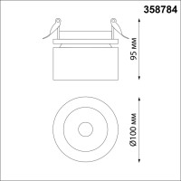  - Встраиваемый светодиодный спот Novotech Groda 358784
