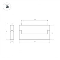  - Светильник MAG-ORIENT-FLAT-FOLD-S230-12W Day4000 (WH, 80 deg, 48V, DALI) (Arlight, IP20 Металл, 5 лет)