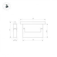  - Светильник MAG-ORIENT-LASER-FOLD-S195-6W Day4000 (BK, 30 deg, 48V, DALI) (Arlight, IP20 Металл, 5 лет)