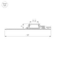  - Профиль PAK-FLAT-2000 (Arlight, Алюминий)