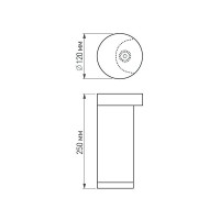  - Светильник LGD-Path-Round120-H250G-12W Warm White (Arlight, IP54 Металл, 3 года)