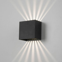  - Уличный настенный светодиодный светильник Elektrostandard Sole 35149/D черный 4690389184239