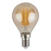  - Лампа светодиодная филаментная ЭРА E14 7W 2700K золотая F-LED P45-7W-827-E14 gold Б0047016