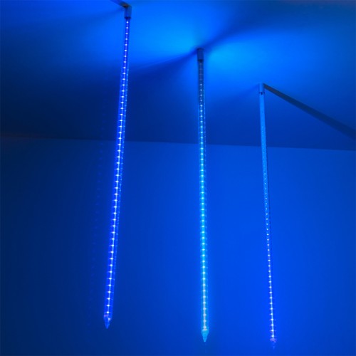 Светодиодная гирлянда ARD-ICEFALL-CLASSIC-D23-1000-CLEAR-96LED-LIVE BLUE (230V, 1.5W) (Ardecoled, IP65) Светодиодная гирлянда ТАЮЩИЕ СОСУЛЬКИ серии CLASSIC. Размер 1000х23 (длина сосульки 1000 мм, диаметр колбы 23 мм). Цвет свечения СИНИЙ, динамический эффект тающей сосульки. В комплекте 1 сосулька. 96 светодиодов. Напряжение питания 230 В, потребляемая мощность 1.5 Вт, степень пылевлагозащиты IP65. Для эксплуатации необходимо приобрести аксессуар для подключения.