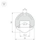 Профиль с экраном ALU-ROUND-2000 ANOD+LEN30 (Arlight, Алюминий) - Профиль с экраном ALU-ROUND-2000 ANOD+LEN30 (Arlight, Алюминий)