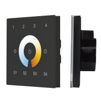  - INTELLIGENT ARLIGHT Сенсорная панель DALI-901-11-4G-4SC-MIX-DT8-IN Black (BUS/230V) (IARL, IP20 Пластик, 3 года)