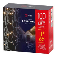  - Уличная светодиодная гирлянда ЭРА бахрома 220V мерцающий теплый белый свет ERAPS-WK1 Б0056012