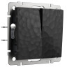 Выключатель Werkel Hammer двухклавишный проходной черный W1222008 4690389162473 - Выключатель Werkel Hammer двухклавишный проходной черный W1222008 4690389162473