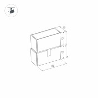  - Светильник MAG-LASER-FOLD-45-S84-3W Warm3000 (WH, 15 deg, 24V) (Arlight, IP20 Металл, 3 года)