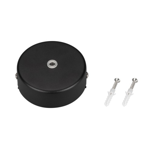 Потолочная чаша MAG-CANOPY-45 (BK) (Arlight, Металл) Потолочная чаша для высоковольтного кабеля магнитных треков MAG-TRACK-4563 и MAG-TRACK-4592. Используется при подвесном монтаже. Материал сталь, цвет черный. Размеры DxH Ø80x20мм.