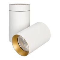  - Светильник SP-POLO-SURFACE-TURN-R85-15W White5000 (WH-GD, 40 deg) (Arlight, IP20 Металл, 3 года)