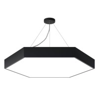  - Подвесной светодиодный cветильник Geometria ЭРА Hexagon SPO-122-B-40K-066 66Вт 4000К черный Б0050553