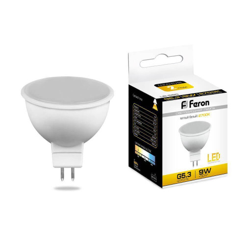Лампа светодиодная Feron MR16 G5.3 9W 2700K Грибок матовая LB-560 25839 