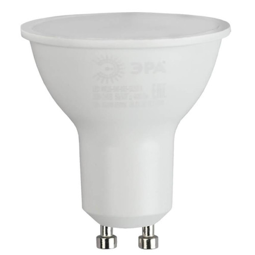Лампа светодиодная ЭРА GU10 9W 6500K матовая MR16-9W-865-GU10 R Б0045352 