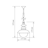  - Уличный подвесной cветильник Elektrostandard Talli H GL 3002H черный 4690389106590