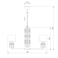  - Подвесная люстра Eurosvet Zaffiro 10099/8 хром/прозрачный хрусталь Strotskis