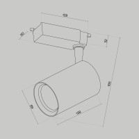  - Трековый светильник Technical TR003-1-15W3K-W-B