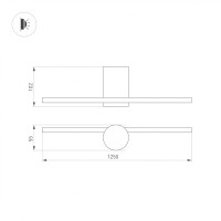  - Светильник SP-VINCI-M-S1200x55-12W Warm3000 (BK, 110 deg, 230V) (Arlight, IP20 Металл, 3 года)