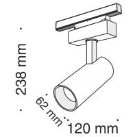  - Трековый светильник Technical TR019-2-15W3K-B