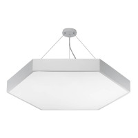  - Подвесной светодиодный cветильник Geometria ЭРА Hexagon SPO-122-W-40K-066 66Вт 4000К белый Б0050552