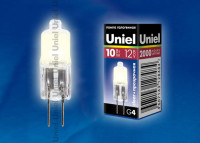  - Лампа галогенная Uniel G4 10W прозрачная JC-12/10/G4 CL 00480