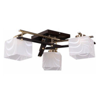 Потолочная люстра IMEX MD.77166-3-S WENGE+FGD - Потолочная люстра IMEX MD.77166-3-S WENGE+FGD