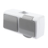 Блок розетка-выключатель ЭРА Intro Atlantic IP54 16/10A 250V с крышкой 5-701-03 Б0050947 - Блок розетка-выключатель ЭРА Intro Atlantic IP54 16/10A 250V с крышкой 5-701-03 Б0050947