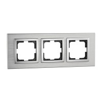  - Рамка 3-постовая Mono Electric Style Aluminium серебро 107-800000-162
