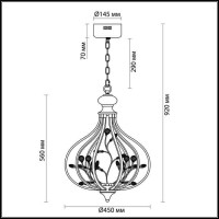  - Подвесной светодиодный светильник Lumion Alissa 3710/72L