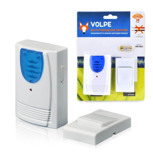 Звонок беспроводной Volpe UDB-Q023 W-R1T1-16S-30M-WH 11016 