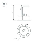  - Светильник CL-SIMPLE-R78-9W Warm3000 (BK, 45 deg) (Arlight, IP20 Металл, 3 года)