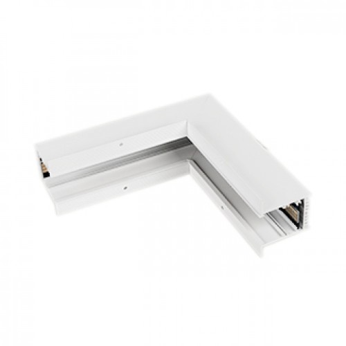 Коннектор угловой MAG-CON-4560-F-L90-INT (WH, внутренний) (Arlight, IP20 Металл, 5 лет) Угловой внутренний коннектор для встраиваемого трека MAG-TRACK-4560-F. Материал алюминий, цвет белый. Размеры 216,5x216,5x75x60мм. DC24V.