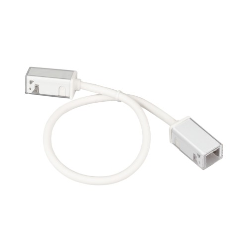 Коннектор питания ARL-MOONLIGHT-1213-CON-POWER-MID-WIRE-WH (Arlight, IP67 Пластик, 3 года) Герметичный двусторонний коннектор питания на проводе для гибкого неона MOONLIGHT, сечение 12х13мм, цвет белый. Подключение питания без пайки, IP67.