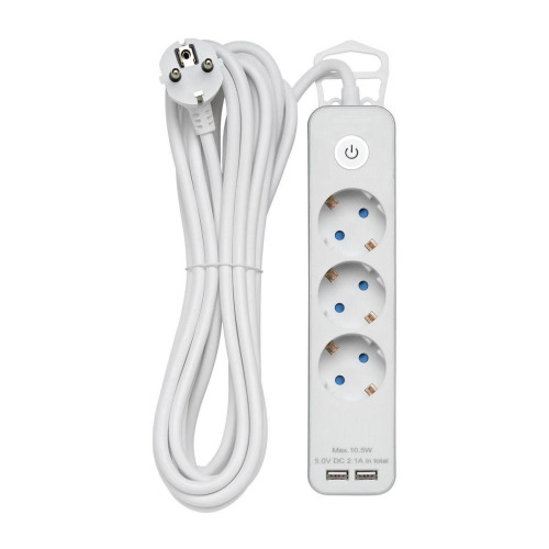 Удлинитель Duwi 2хUSB 3гн 5м с/з 32065 4 