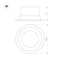  - Светильник MS-BREEZE-BUILT-R104-12W Day4000 (WH, 90 deg, 230V) (Arlight, IP20 Металл, 3 года)
