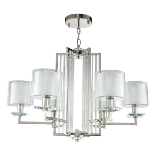 Подвесная люстра Crystal Lux Nicolas SP-PL6 Nickel/White 