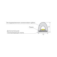  - Лента герметичная RTW-PWT-A180-13mm 24V Warm3000 (14.4 W/m, IP68, 2835, 5m) (Arlight, 14.4 Вт/м, IP68)