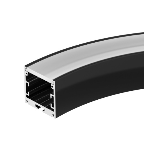 Профиль SL-ARC-3535-D320-A90 BLACK (дуга 1 из 4) (Arlight, Алюминий) Алюминиевый профиль для составления круга диаметром 320мм, для радиусной светодиодной линейки, с выводом свечения вниз, длина ¼ от круга 320мм (внутренний диаметр). Внешний диаметр круга 390мм. Цвет - черный RAL9005 (порошковая окраска). Габаритные размеры (L×W×H): 251,33x35x35 мм. Ширина площадки для ленты - 24 мм. Экраны, заглушки и другие аксессуары приобретаются отдельно. Цена за 1 шт.